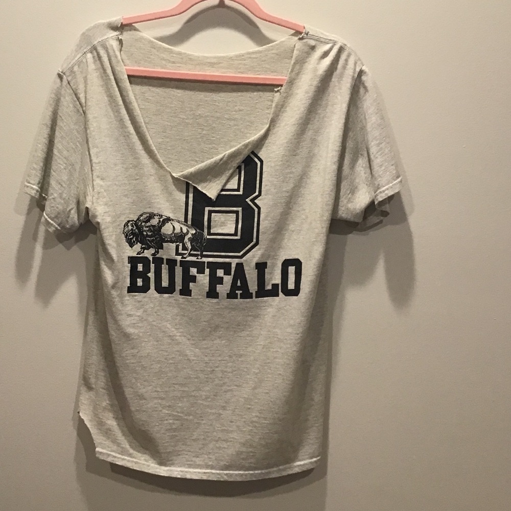 Vintage 80’s Buffalo asymetrical off shoulder tee